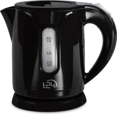Produktbild von Mini Wasserkocher 0,8 Liter kabellos 1100 Watt Reisewasserkocher Camping Schwarz