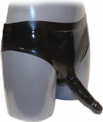 Produktbild von Latex Slip mit Analkondom und Penisschaft - 0,4 mm Hand