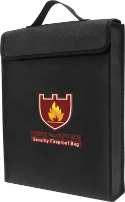 Zdjęcie produktu dla 38×30,5×6,5 cm Ognioodporna torba na dokumenty – etui na pieniądze, karty bankowe, paszport i kosztowności; organizer, uchwyt, sejf do przechowywania w domu lub biurze