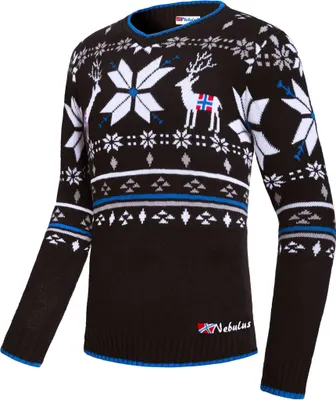 Produktbild von Nebulus Norweger Pullover BREEN Herren, warmer Pullover, schicker Pullover im Norweger-Style, P6411 - Herren, schwarz, 3XL