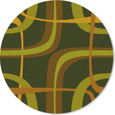 Produktbild von MuchoWow® Mauspad Mousepad 70er Jahre - Retro - Grün 40x40 cm - Mousepads - Maus Mat - Pad - Mausunterlage - Schreibtisch Accessoires