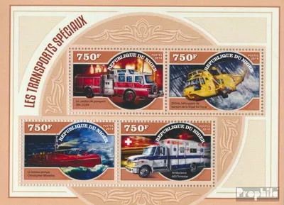 Produktbild von Briefmarken Niger 2014 Mi 3229-3232 Kleinbogen (kompl. Ausg.) postfrisch Sondertransport