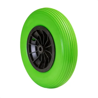 Zdjęcie produktu dla WAGNER koło do taczki PANNENSICHER - koło z piankipoliuretan Ø 400 mm, szerokość 75 mm, oś 20 mm, nośność 100 kg - 04840201