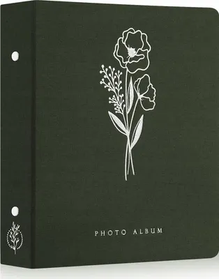 Zdjęcie produktu dla ALBUM FOTOGRAFICZNY NA ZDJĘCIA LNIANY 600 KIESZENI 11,5 x 15 cm ZIELONY XL