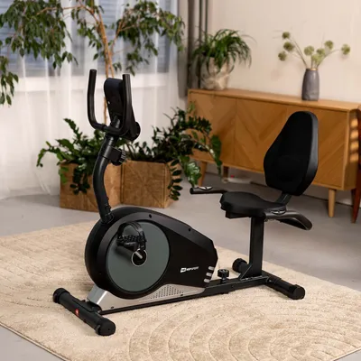 Produktbild von HOP SPORT® HS-040L Liegeergometer für Zuhause mit 8 verstellbaren Widerstandsstufen | Leise Liegerad Heimtrainer mit Großer Bequemer Sitz bis 120 kg