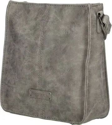 Produktbild von Kleine Damen Tasche Schultertasche Umhängetasche Crossover Bag Leder Optik Handtasche  Grau