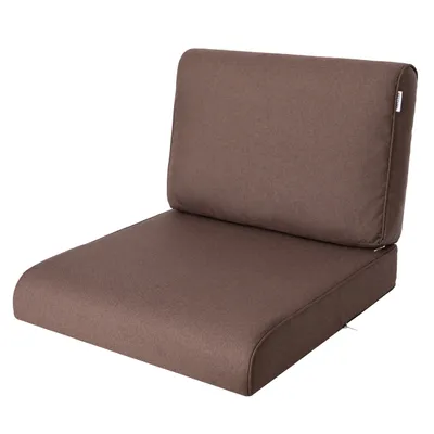 Produktbild von Bjird Sesselkissen, Kissen für Rattanmöbel, Sitzkissen & Rückenkissen, Sitzkissen für Sessel / Stühle - Indoor & Outdoor - Anti-Rutsch - 70x70 cm, Braun