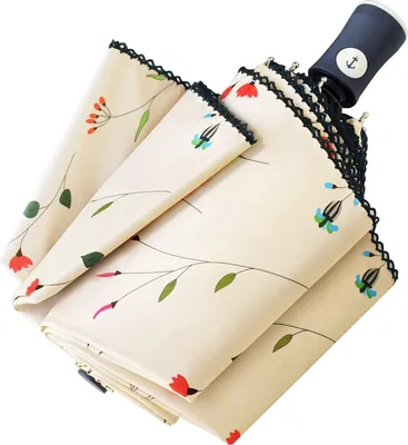 Produktbild von Regenschirm, Sonnenschirm, Freien Uv-Schutz Damen Automatik Faltschirm Winddicht Regenfest, Mini Umbrella Taschenschirme Mit 8 Rippen für Erwachsene und Kinder Reise