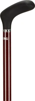 Produktbild von Gehstock, ergonomischer Griff, Leichtmetall schwarz / bordeaux bordeaux glänzend