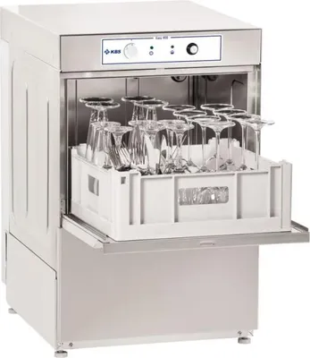 Zdjęcie produktu dla Suszarka do naczyń KBS o wymiarach 470x520x750 mm, wyposażona w pompę odprowadzającą wodę i myjącą, oraz dozownik detergentu
