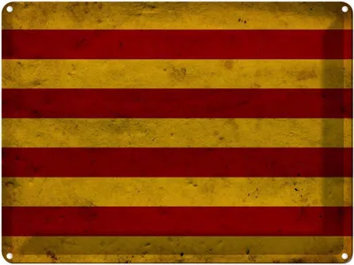 Produktbild von vianmo Blechschild 30x40 cm Flagge Seneyera Fahne Ctalan Wappen