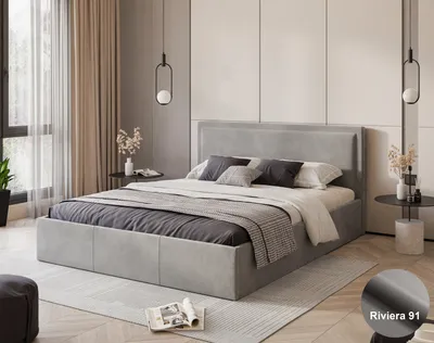 Obrázok produktu pre GUTTO Čalúnená posteľ 120x200 Sivá svetlošedá Velúrový zamat s úložným boxom a úložným priestorom