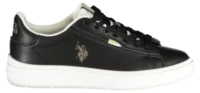 Produktbild von Damen Sportschuh Schwarz mit Weiß/Gold Details und Komfort-Fußbett