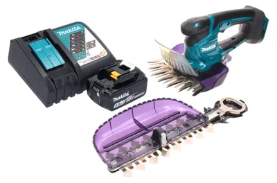 Immagine prodotto di Makita DUM 604 RTX, tagliasiepi a batteria da 18 V + lama per siepi + 1 batteria da 5,0 Ah + caricabatterie