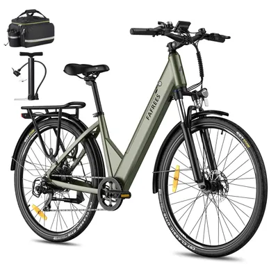 Produktbild von Pedelec MTB 27,5 Zoll, Rostfreie Aluminiumlegierung 36 V 15 Ah 540 Wh bis zu 90 km-110 km, Wasserdicht IP54 mit 7 Gang und App, Grün
