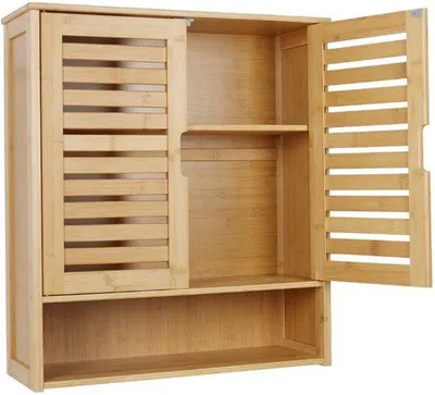 Productafbeelding van Wandkast met 3 verstelbare planken, 59x20,5x66,5 cm, medicijnkast