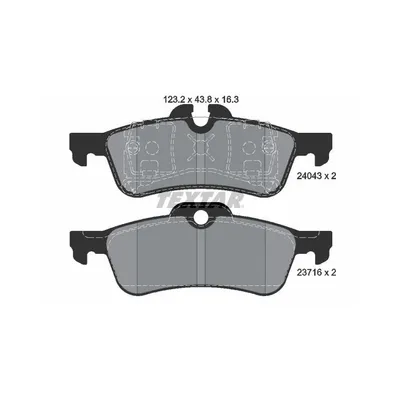 Produktbild von Textar Bremsbeläge hinten für Mini + Cabriolet One Cooper S Works Teves-Bremse