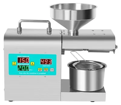 Zdjęcie produktu dla Inteligentna, automatyczna maszyna do tłoczenia oleju - RG312 - stal nierdzewna - cyfrowa kontrola temperatury - 220V - wtyczka EU