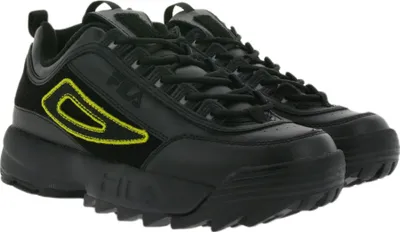 Produktbild von FILA Damen Retro-Schuhe 90´s Sneaker mit verschiedenen Klett-Patches Disruptor II Patches Schwarz, Größe:39