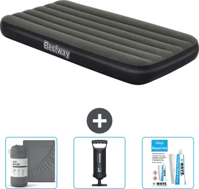Produktbild von Bestway Luftmatratze - 1 Person - 99 x 188 x 28 cm - Blau - Inklusive Zubehör