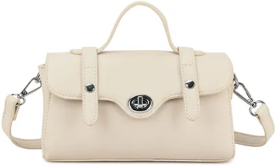 Imagen del producto de Bolso de hombro de cuero sintético Giuliano, modelo Lunah, para mujer, color beige