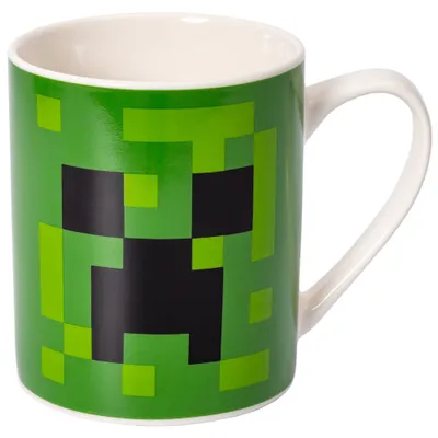 Immagine prodotto di Tazza Minecraft Creeper - 325 ml, licenza ufficiale, adatta al microonde, Vetroceramica, non lavabile in lavastoviglie, idea regalo