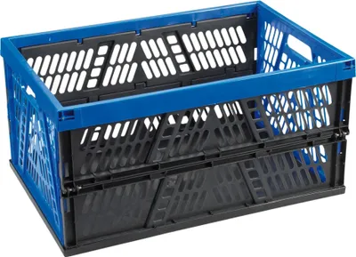 Produktbild von Novaliv Klappbox 45l Blau - Faltbare Korbbox mit praktischen Tragegriffen - Vielseitige Aufbewahrungsbox