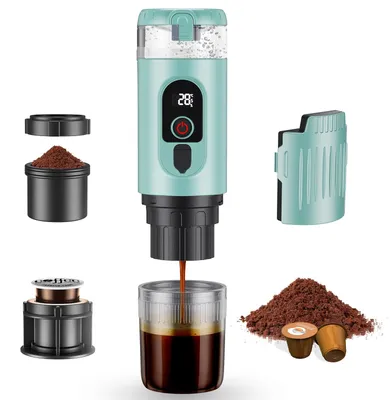 Tragbare Espressomaschine, 20 bar, 2-in-1, 7650 mAh Akku, USB-C