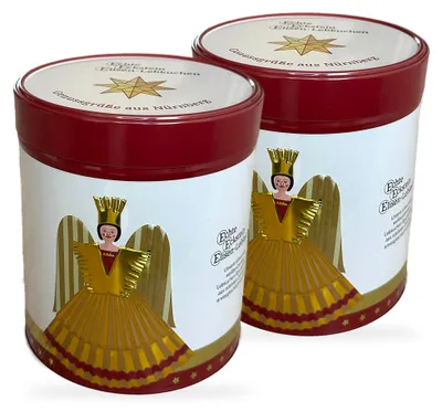 Produktbild von Eckstein Nürnberger Elisen-Lebkuchen · 2 Dosen Rauschgoldengel · 750g