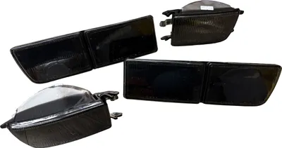 Produktbild von Frontblinker Blinker Schwarz Smoke + Lange Blenden Links Rechts für VW Golf 3