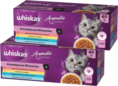 Produktbild von WHISKAS Aromatic selection Mix - nassfutter für Katzen - 40x85g