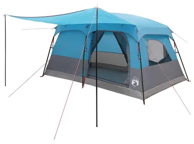Image de Tente familiale vidaXL bleue 420 x 305 x 200 cm en polyester et acier