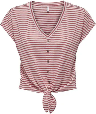 Produktbild von Only Cannes Kurzarm-t-shirt Mit V-ausschnitt Rosa L Frau Rosa L