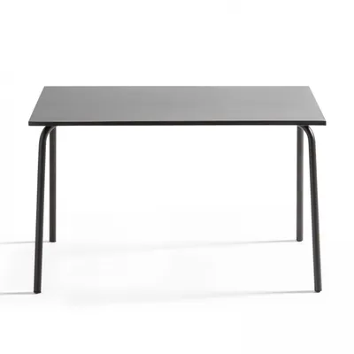 Produktbild von Rechteckiger Metallgartentisch 120 cm Grau - Oviala Palavas