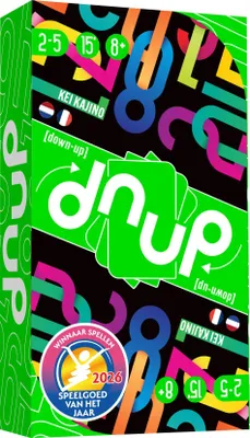 Produktbild von Asmodee Kartenspiel dnup – Gesellschaftsspiel für Familie und Freunde – Kompaktes Reisespiel – Schnelles und spannendes Kartenspiel für unterwegs