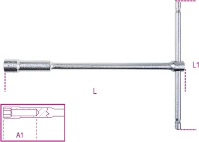 Produktbild von BETA Deep SechskantT-Griff Steckschlüssel - 8mm