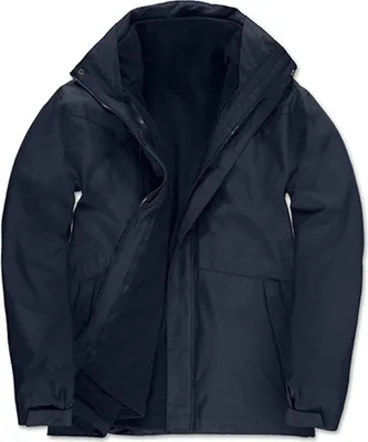Produktbild von B&C JU873 | Moderner 3-in-1-Kapuzenparka, anpassbar an jede Jahreszeit - Farbe: Navy - Größe: L