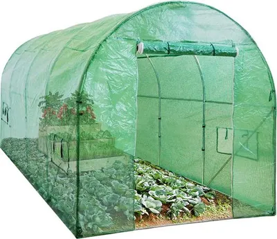 Zdjęcie produktu dla Szklarnia ogrodowa, Atrium, tunel foliowy, 4,5x2x2 m, 4 okienka +drzwi na zamek