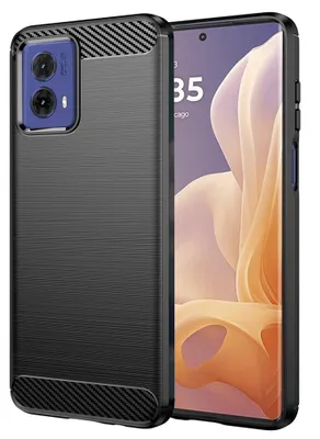 Produktbild von Techsuit Carbon Silicone Back Cover Hülle für Motorola Moto G85 - Schwarz