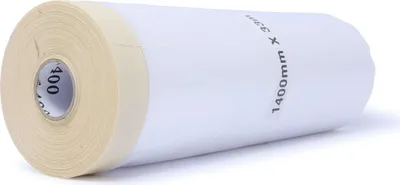 Produktbild von gws Maler-Abdeckfolie mit Kreppklebeband, 33 m x 1400 mm, gelblich