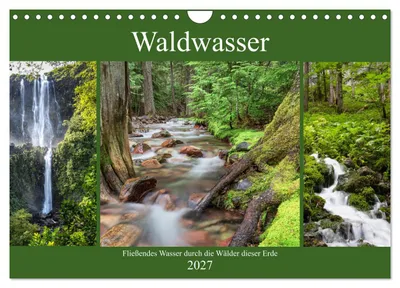 Produktbild von Waldwasser (Wandkalender 2027 DIN A4 quer), CALVENDO Monatskalender