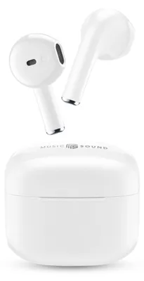 Zdjęcie produktu dla Music Sound Swag, True Wireless Stereo (TWS), Połączenia/muzyka, 66 g, Zestaw słuchawkowy, Biały