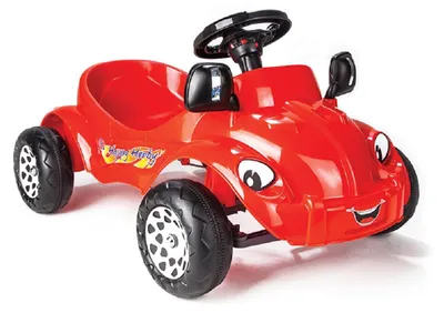 Obrázek produktu pro Pilsan dětské auto Happy Herby Pedals 07303 červené, klakson na volantu, od 3 let