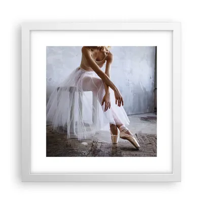 Produktbild von Gerahmtes Poster - Weißer Rahmen - Ballerina Ballett Studio - 30x30 cm - Wand Bild - Wanddeko - Wandbilder - Kunstposter - Wandposter - Bilderrahmen - Bilder - Kunstdruck - P2WAC30x30-4970