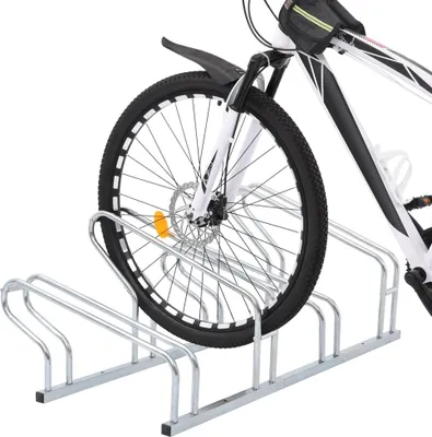 Image de vidaXL Support à vélos pour 4 vélos Autoportant Acier galvanisé