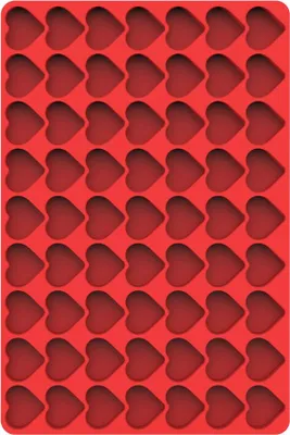 Produktbild von Silikonform zum Backen von Zuckerpastenpralinen HEARTS 63 GN