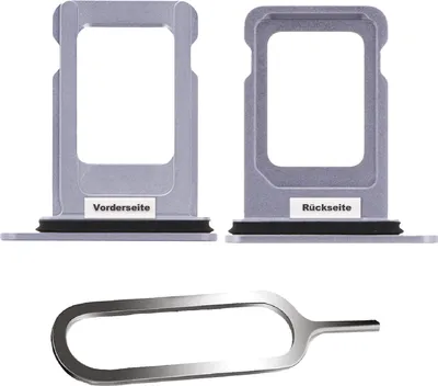 Produktbild von iPHONE 14 / PLUS SIM KARTEN HALTER TRAY ADAPTER FACH STECKER SLOT CARD + NADEL VIOLETT