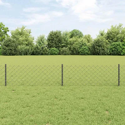 Produktbild von vidaXL Maschendrahtzaun mit Pfosten 10 x 0,4 m PVC-beschichteter Stahl