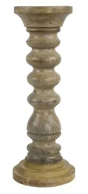 Imagen del producto de Soporte para velas Mars & More, madera de mango, diseño ondulado, 30 cm