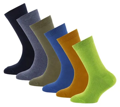 Produktbild von EWERS 6er Pack Uni Socken, einfarbige Söckchen für Mädchen und Jungen, Baumwolle